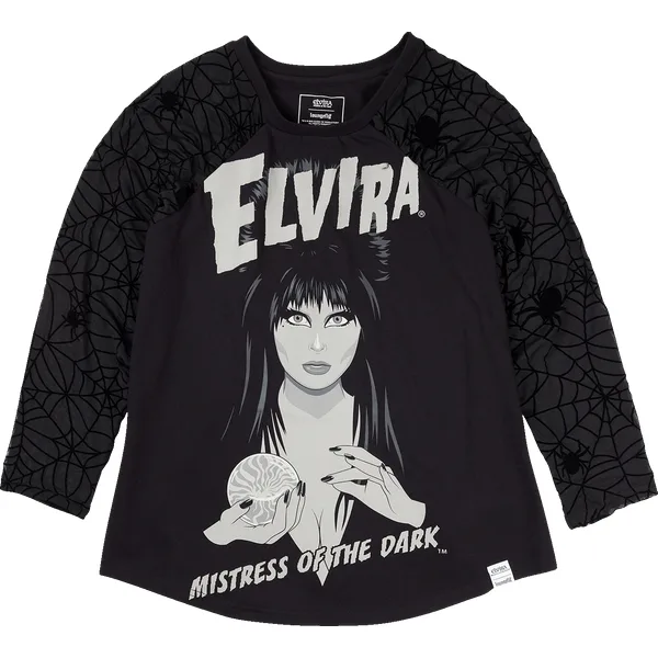 Funko Pop! - LOUNGEFLY Elvira Shirred Raglan Tee