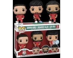 Funko Pop! - Sports Football Soccer Darwin Nunez and Luis Diaz and Mohamed Salah 3-Pack Limited Edition