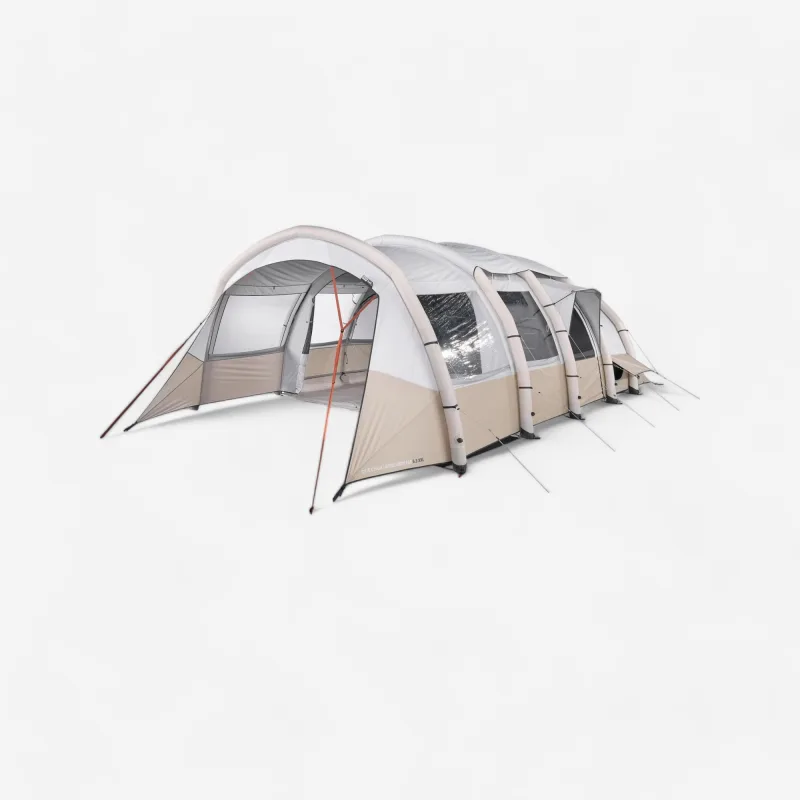 Opblaasbare kampeertent 6 personen air seconds 6.3 xxl f&b 3 slaapcompartimenten