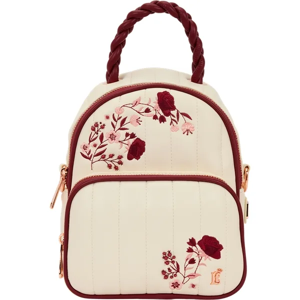 Funko Pop! - Loungefly Cream & Red Floral Convertible Mini Backpack & Crossbody Bag