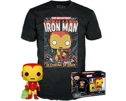 Funko Pop! - Marvel Holliday Tee Box - Iron Man Exclusive #1282 Glows in the Dark - Maat XL