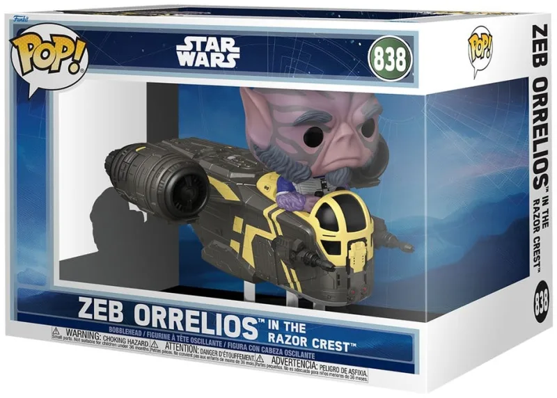 Funko Pop! - Ride - Mandalorian & Grogu - Zeb Orrelios in the Razor Crest #838